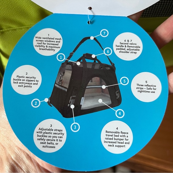 Paws & Pals small pet carrier in green - Picture 8 of 8